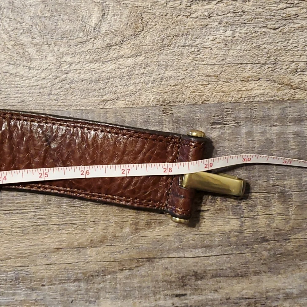 Vintage WCM New York brown genuine leather belt